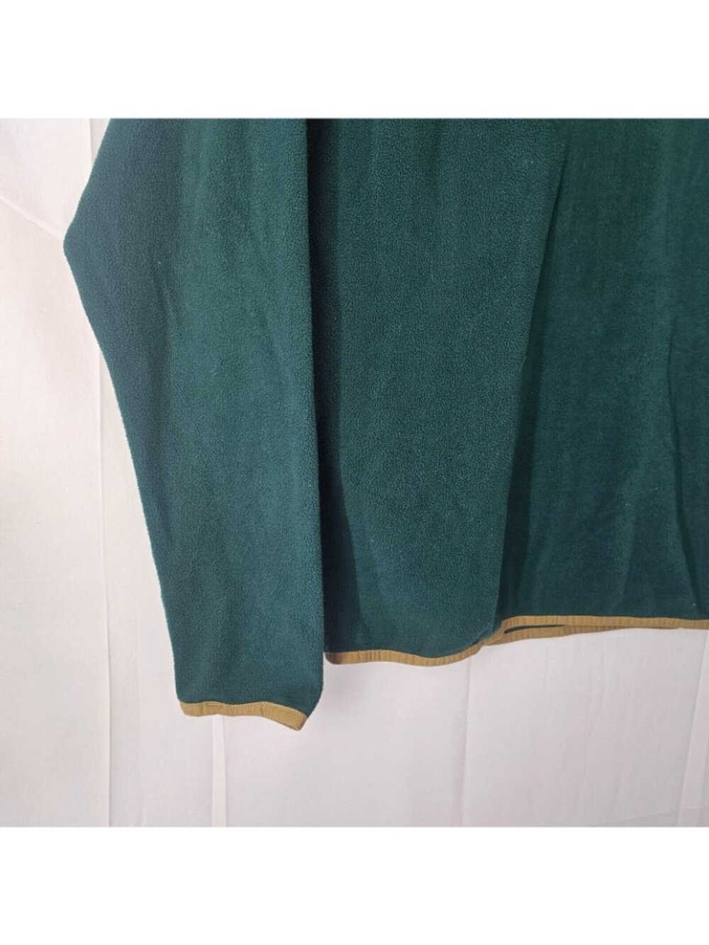 North Face Fleece Sweatshirt Mens M Green 1/4 Button Pullover Sweater Outdoor - Picture 9 of 11